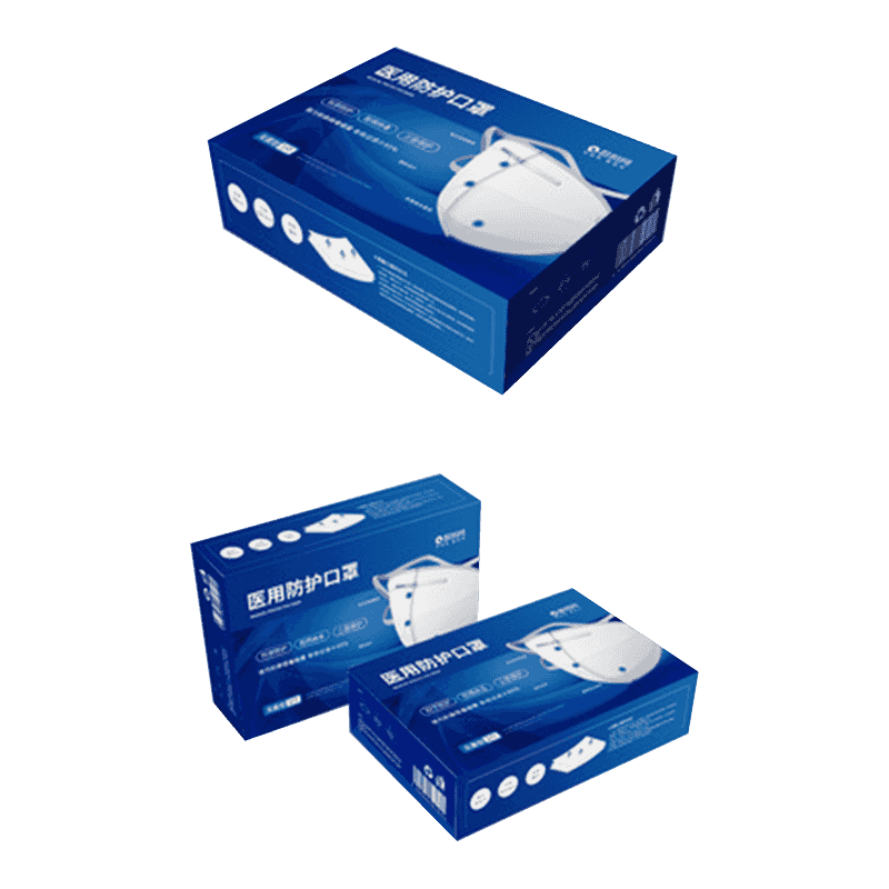 Caixas de embalagem de máscara descartável ondulada