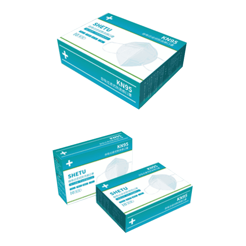 Caixas de embalagem de máscara descartável ondulada